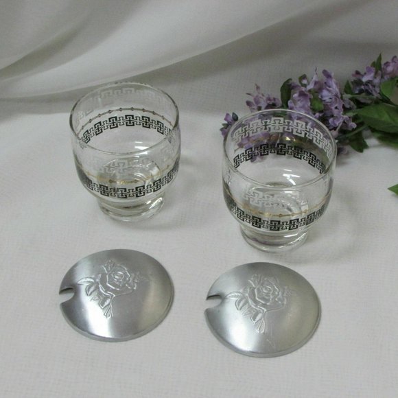 Vintage Libbey Condiment Server Jam Jars Glass Bowls Mid-Century Tableware - Picture 4 of 10